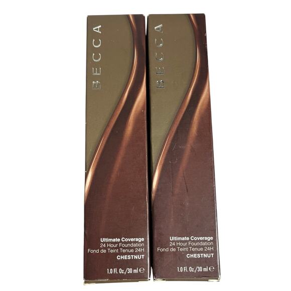 2 Becca Ultimate Coverage 24 Hour Foundation Chestnut - Picture 1 of 4